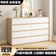 
Han and Tang Shuangsheng Log Style Solid Wood Side Cabinets Living Room Cabinet Multi-function Cabinet Household Storage Bedroom Storage Cabinet [Warm White] Upstairs to install (Real Wood. Rounded Corners) Ten Dolls: 1585*40*111