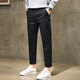 Holzspecker-Freizeithosen für Männer 2025 Neues Sommergeschäft Neun-Punkte Straight Stretch Slim Fit Vielseitige Hose 1502 Grau 32