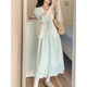 Buntes Edelstein Sommer französische Hohlkleide-Spitzenkleid zweiteiliger Set 9758 Hellgrünes Kleid L [Vorgeschlagen 101-120jin [Jin ist gleich 0,5 kg]]]