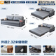 
Paicho simple technology cloth sofa bed folding dual-purpose small study room storage retractable single person pulling furniture outer diameter 2.22 meters storage model Coconut brown + latex version-tech cloth