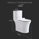 
Huida [same model in the store] Siphon household toilet and bathroom 6218P ceramic silent water-saving toilet 6528 upgraded version/urea formaldehyde cover plate-super syphon-6528 400mm (pit distance above 390)