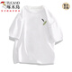 T-shirt à manches courtes pour les pics de bois (Tucano) pour les vêtements à manches à manches à mi-manche imprimés décontractés pour hommes pour hommes T-shirt en coton lourd White [Petite photo sur le côté gauche K1098 Small Feather Small Feather S Recommandée 90-100jin [Jin est égal à 0,5 kg]
