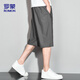 
ROMON (ROMON) sports shorts men's summer breathable thin loose casual running beach pants cropped pants ZH9877 gray XL