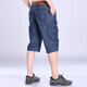 Jeep Spirit Jeep Denim Shorts Hombres Mid-Wists Mid-Pants Mid-Pants Mid-Pants Pantalones de cultivo informales Summer NUEVO Producto 753 Blue oscuro 34