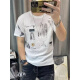 COLORFUL GEMS麻棉恤男士新款印花短袖体恤衣服半袖上衣 829灰色 M