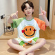 Pajama de verano modal de verano para niños delgados nuevos pantalones cortos de manga corta Conjunto de ropa para el aire de aire acondicionado para bebés de verano