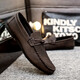 Ueteey Summer Men's Shoes Locs Men's 2025 Coréen Version Men's Men's Casual Leather Soft Sof Social Young Men's Shoes D826 Black 39