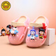 G.DuckKids Petit canard jaune Nezha Slippers Chaussures de trou pour enfants pour les filles d'été Nouvelles semelles molles antidérapantes 2025 chaussures de plage bébé rose de mer 24 à25 taille intérieure 16cm