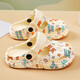 Hongxing Tong Ke Girls Sandals Zapatos de agujero para niños Summer NUEVO 2025 NUEVAS NIÑAS DESCONITAS CASA INTERRADA ANTI-BEIGE Modelo de imagen principal 32/33 Tamaño