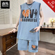 Semir Seda de seda de seda de seda rápida de secado rápido de 12-15 años Camiseta sin mangas de 12-15 años Traje de baloncesto de verano infantil 6636 Gray oscuro (VL+pantalones cortos) Actualización de calidad 4xl 180-200Jin [Jin equivale a 0.5 kg]