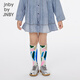 Jnby by JNBY new Jiangnan cloth children's socks mid-tube socks fun 25 spring boys and girls 6P3N13240 901/colorful mixed/gradient 1 pair 7-10 years old