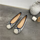 Sofea sommer boge flache schuhe vielseitige leichte mundschuhe schwangere Frauen Ballettschuhe J683-4 Aprikose Farbe 35