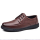 Yierkang Prince 2025 Nouvelle couche supérieure Chaussures célibataires décontractées pour hommes Douyin Source Généreuse Chaussures pour hommes en cuir Soft Face Agents d'âge moyen et les chaussures de papa âgées wenzhou chaussures en cuir ls6627 à lacets noirs 38