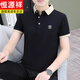 
Hengyuanxiang 2025 summer men's short-sleeved T-shirt with neckline trendy lapel POLO shirt casual simple and versatile half-sleeved QY719 brown red M Suggestion: 100-120Jin [Jin equals 0.5 kg]