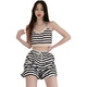 Hualin Fashion Summer Girls Striped Sling Pyjamas Home Kleidung dünne lose japanische Stil 12034 Red XL