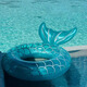
Xinnan cartoon swimming ring adult children inflatable toy floating bed larger and thickened underarm ring buoy lifebuoy blue-green [about 90-160 Jin [Jin equals 0.5 kg]]