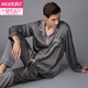 MODAL 2025 NOUVEAU VENSEMENTS HOME MEN'S Spring Set Silk haut de gamme Froid et pyjamas lâches de printemps et d'été pour hommes 3899 Gris clair xl (poids 135 à 155)