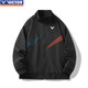 Victor Victory Badminton Ropa a prueba de viento Spring y otoño al aire libre Men and Women Sports and casual Stand Collar Chaqueta seca rápida White [V-9921] XL