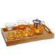 Dingwu glass tea set complete tea set teapot tea cup set home kung fu tea set with filter office tea cup glass tea set 9-piece set