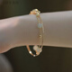 KZD999 sterling silver silver Hetian jade bracelet girls ins niche design double layered bracelet Hetian jade bracelet light green and simple packaging