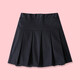 Pushui Fangfing Girls Plissee Rock Khaki Grundschule Rock Sommerschule Uniformrock 6627 Black 100 cm