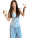 Bunte Edelsteinmodale Brustpads-Pyjamas für Frauen im Sommer Lazy Weste Hosen zweiteilige Set für Hauskleidung im Freien HS-SZ841# Ocean Strip 170 m