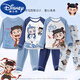 Disney (Disney) boys' pajamas Nezha 2025 new spring and autumn Modal children's long-sleeved thin section big children and little boys home clothes 2M--ST-12158 170 10 yards (110-120)cm