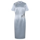 Pink Blue Garderobe [chinesischer Stil] 2025 Sommerkleidung Xi Oma Acetate Cheongsam Kleid 552L683 Tamsui Blue L.