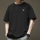 Pierre Cardin Trendy T-shirt à manches courtes américain pour hommes en été pur coton rond coud polyvalent 2025 Nouveau style blanc-1365 Coton à manches courtes [recommandé 80-110jin [Jin est égal à 0,5 kg]]]