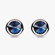 Nosskiss Premium Crystal Cuff Links для мужчин Простые и модные деловые французские манжеты рубашки Стабилы легкие роскошные подарки подарки синий хрустал (упаковка подарочной коробки)