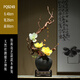Nuevo jarrón de cerámica chino Zen Simulación de madera muerta Decoración floral Estilo lavaciviano sala de estar sala de té de madera adornados de madera combinación de conjunto floral: 9272 (todo como se muestra en la imagen)
