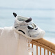 Dr. Jiang's summer boy's breathable step front shoes, baby toddler comfortable cartoon children's shoes, children's sandals, rice/silver, 22 feet length approximately 13.0-13.6