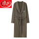 Vainage de gaufre haut de gain de Langsha Spring et automne Pure Coton Pur-Longueur de nuit masculine 2025 Nouvelle absorption d'eau Integrated LJ16822 M [Poids 100-120Jin [Jin est égal à 0,5 kg]]]