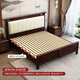 
Laisda new Chinese style black gold solid wood bed master bedroom 1.8 meters double high-end light luxury wedding bed YF9904 1.8 high box + pad