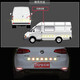 3M Reflective Sticker Warnaufkleber Fahrrad Fahrrad Elektrofahrzeug Autoaufkleber Quadrat 5*5 cm (10 Stücke) Diamant gelb 983d [30 rote und weiße Streifen] etwa 9 Meter