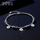Shengshi Qiyuan platinum bracelet for women pt950 genuine platinum bracelet for women flashing money wrapped bracelet birthday gift for girlfriend 9.3-9.7g/length 16.5-19cm