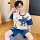 G.DuckKids Pyjamas pour enfants Boys Summer Suit à manches courtes à manches courtes Enfants de taille moyenne 12 ans Garçon à la mode des vêtements à domicile Sum