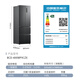 MeiLing worry-free inlay 400 French four-door small household 60cm ultra-narrow zero inlay net odor antibacterial quick-freezing air-cooled frost-free first-class energy-saving bottom cooling refrigerator BCD-400WP9CZX-Grey