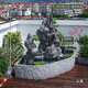 Outdoor garden rockery flowing water fountain ornaments top floor fish pond landscape villa courtyard entrance bonsai decoration 5010 rectangular pool 190x70x155 length, width and height