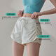 Free sports shorts for women in summer new fake two-piece anti-exposure running fitness three-quarter pants Pilates tennis yoga pants
