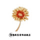 Lie Rui French light luxury brand design sunflower brooch high-end women's exquisite daisy flower brooch temperament niche corsage yellow daisy