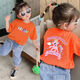 Mädchen und Kinder Sommer-T-Shirts für kurzärmelige Baumwolle lässige Baby-Sommerkleidung modische halbe A1047 Weiß One Size 90