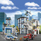LEGO City Police Department Fire Protection Series Children's Force Assembly Toy Car Airplane Boy Gift Fire Rescue Team 11304 1000 Granules
