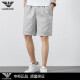 阿玛尼（Emporio Armani）高端品牌阿玛尼夏季休闲短裤男士青年韩版纯棉宽松薄款运 D9224军绿 M