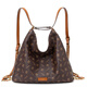 
MOSPOKE light luxury brand genuine leather bag women's bag large capacity diagonal cross bag one shoulder hand tote bag versatile fashion women Yachen small letters phonia/brown