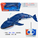 Mini remote-controlled blue whale water spray simulation rechargeable speedboat submarine small shark playing water toy ship blue pattern diving blue whale-27mhz standard charging-free remote control battery + tools