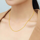 Wanmu gold necklace new style 999 pure gold baby's breath chain sparkling fine gold-plated necklace women's clavicle chain baby's breath necklace 4.52g