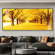 Shantoulin Village NM Gold bedeckte Wohnzimmer Hängende Gemälde moderne atmosphärische Sofa Hintergrund Wanddekoration Malerei Golden Avenue Landschaft Ölmalerei