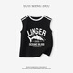 Rongxitu Boys Chaleco 2025 Summer NUEVO CHISMA COMENTA COLTIONES CHAMISA BIÑOS Top Big Big Children's Summer Vest DGP13568 White M 120C
