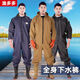 Rain pants and rain boots integrated waterproof one-piece waders winter fishing gloves clothing 100 silk green thickened export grade + durable cuff style 36